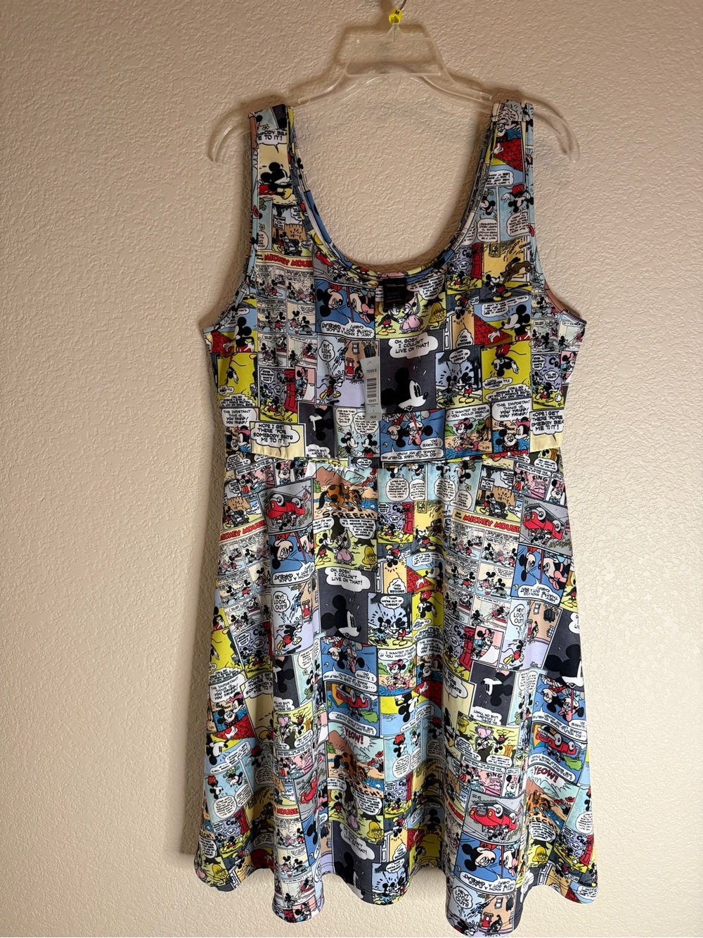 Disney Torrid Mickey Minnie Dress Size 2 (2X) New with Tags Comic Cartoon Strips